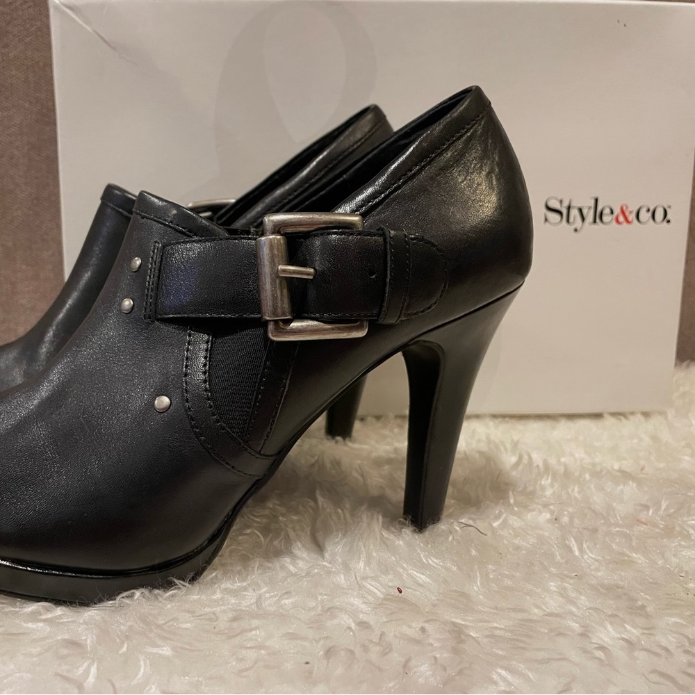Style & Co Black Ankle Booties
